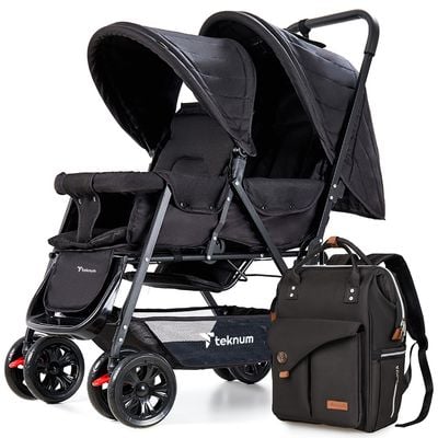 Teknum Double Stroller Combo - Black